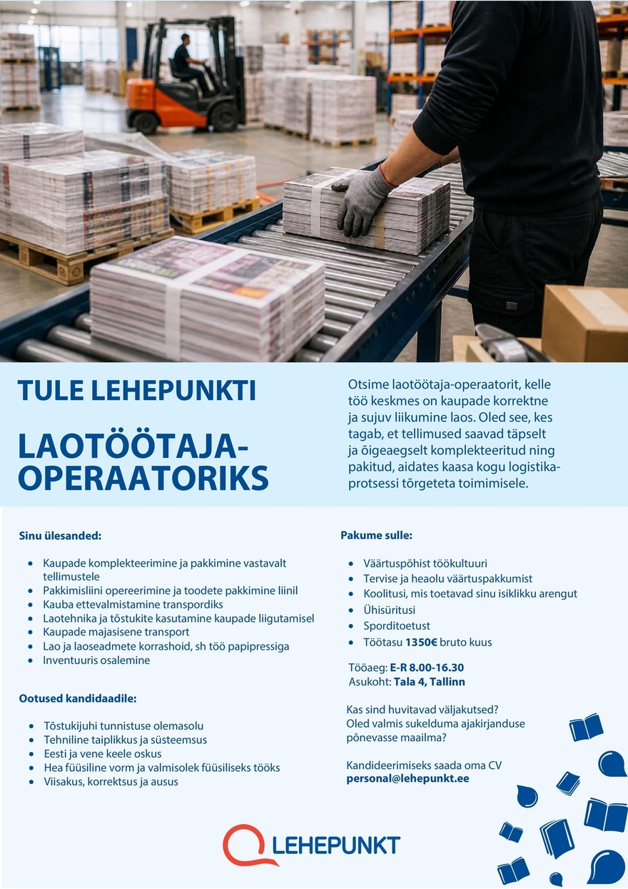 Reitan Convenience Estonia AS Laotöötaja-operaator