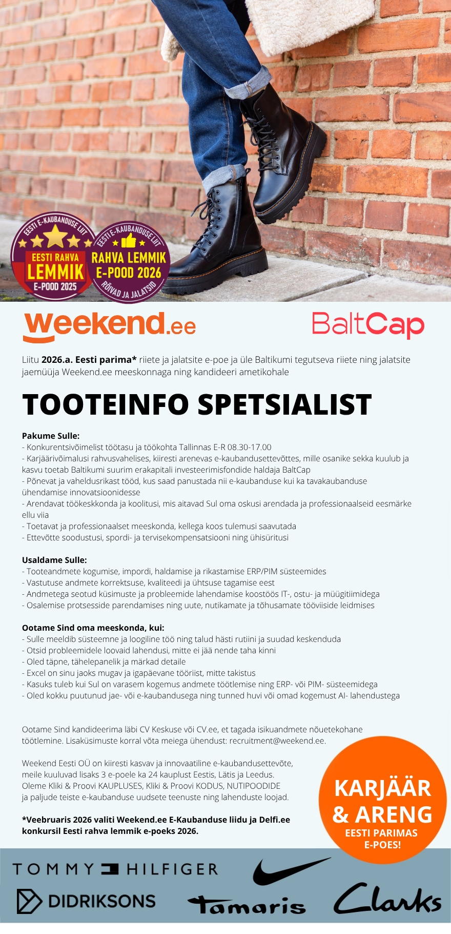 Weekend Eesti OÜ TOOTEINFO SPETSIALIST - EESTI PARIMAS E-POES