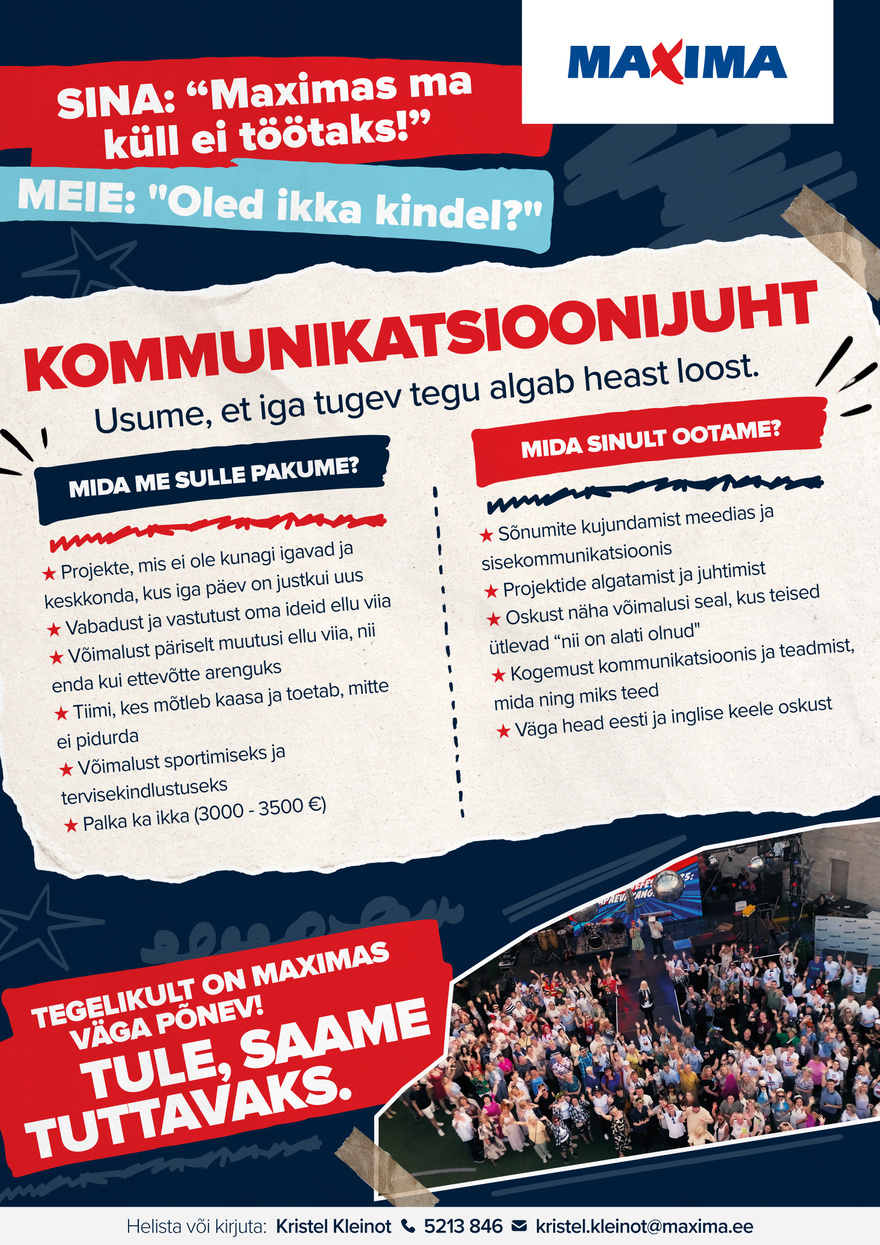 Maxima Eesti OÜ Kommunikatsioonijuht