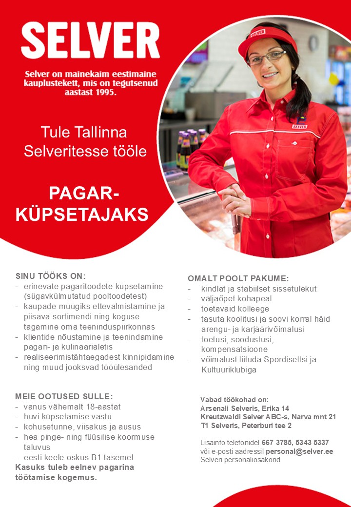 Selver Pagar-küpsetaja Tallinna Selverites