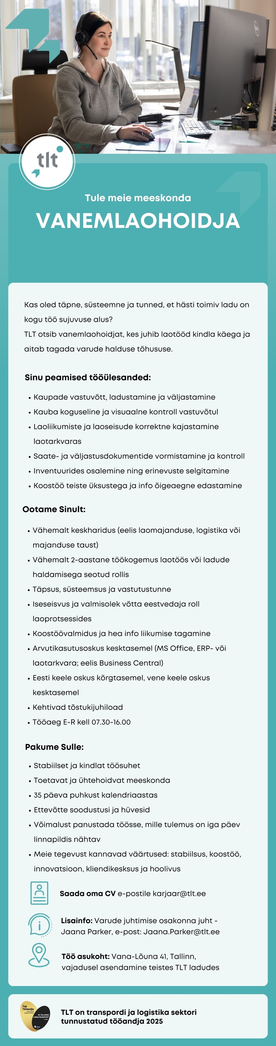 AS Tallinna Linnatransport VANEMLAOHOIDJA
