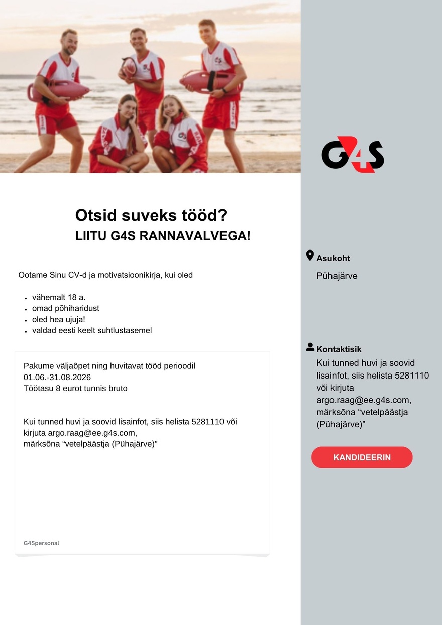 AS G4S Eesti Vetelpäästja (Pühajärve)