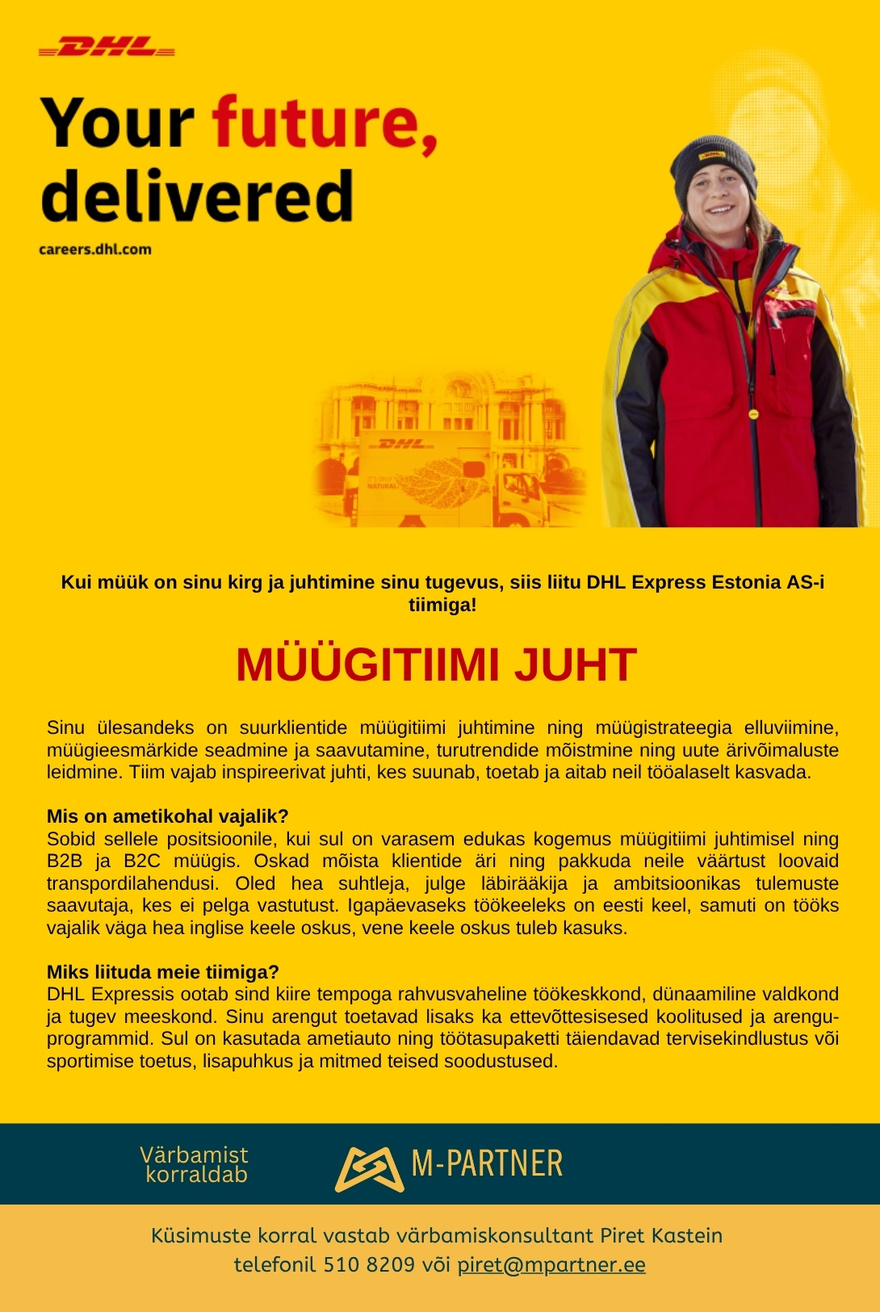 M-Partner HR Müügitiimi juht