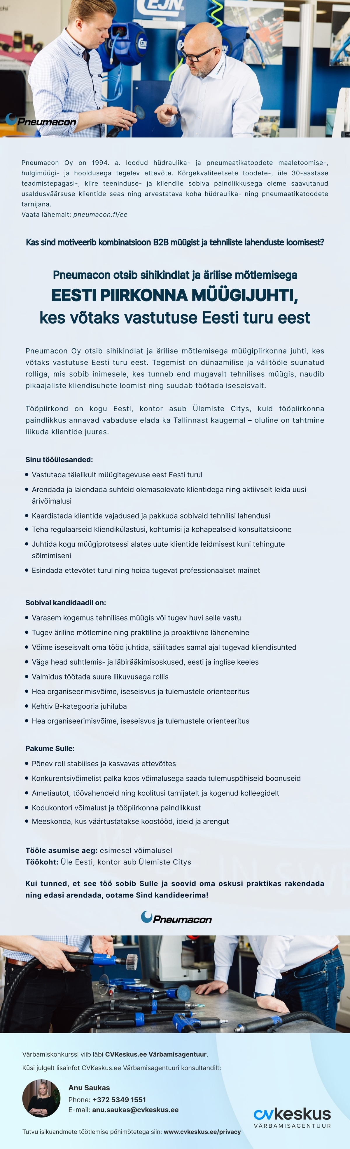 Pneumacon OY EESTI PIIRKONNA MÜÜGIJUHT (pneumaatika)