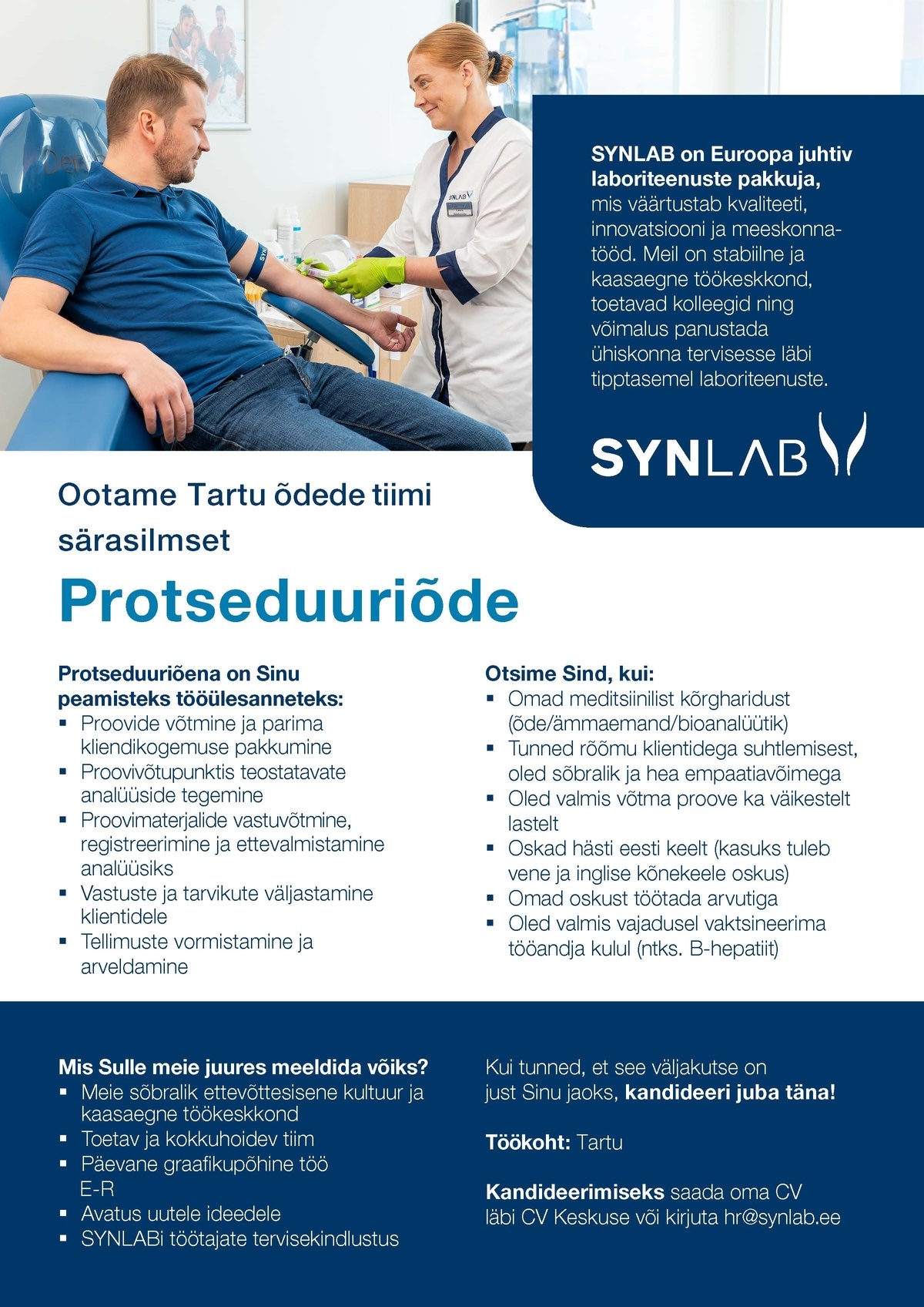 SYNLAB Eesti OÜ Protseduuriõde