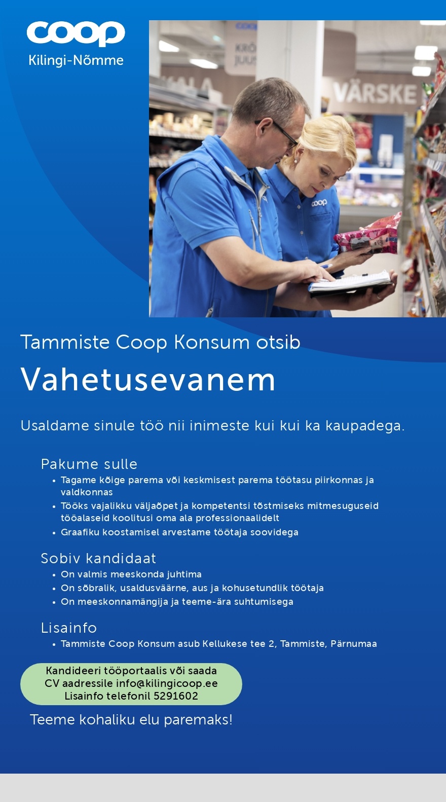 Kilingi-Nõmme Majandusühistu Vahetusevanem