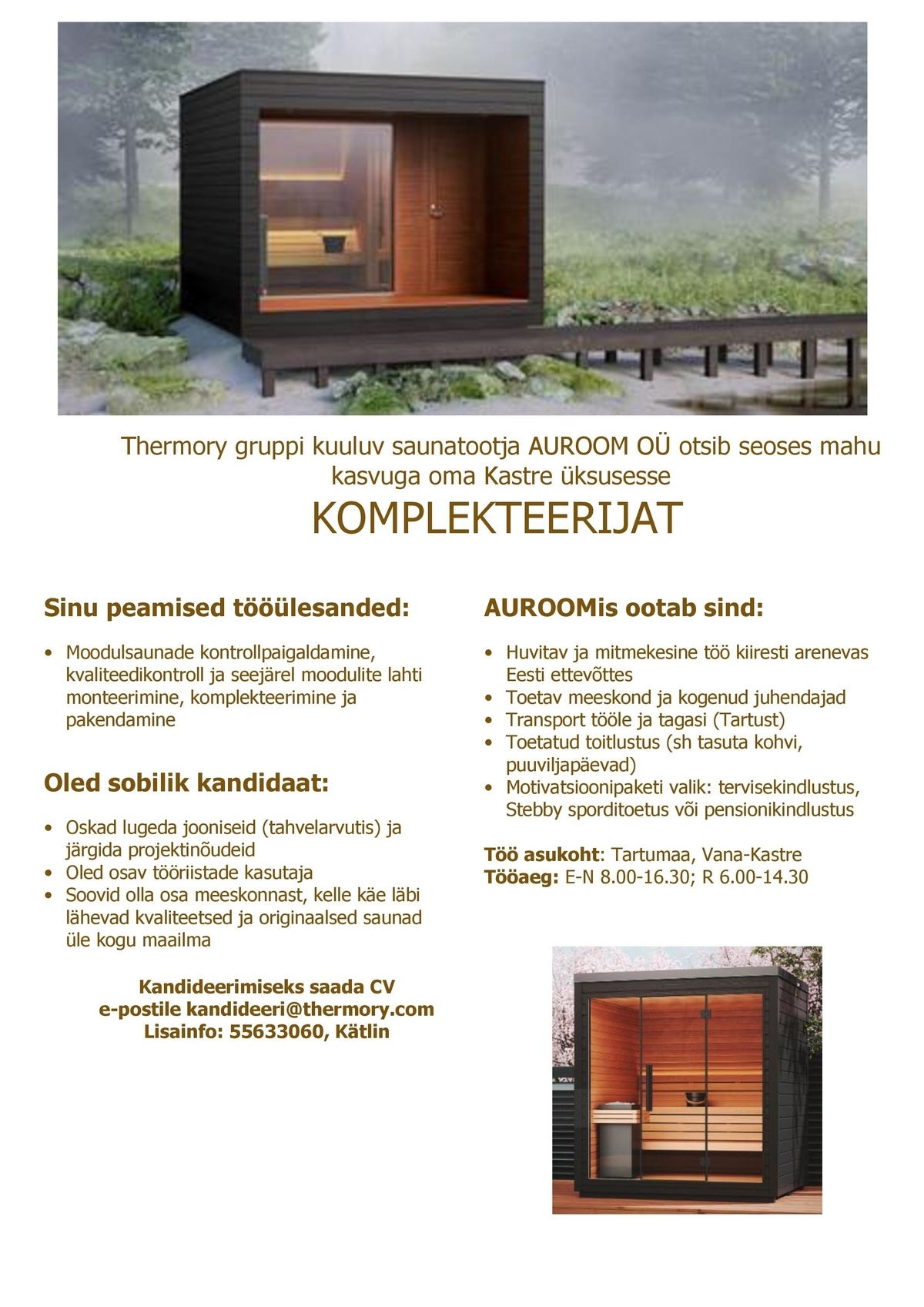 Auroom OÜ Komplekteerija (Kastre)