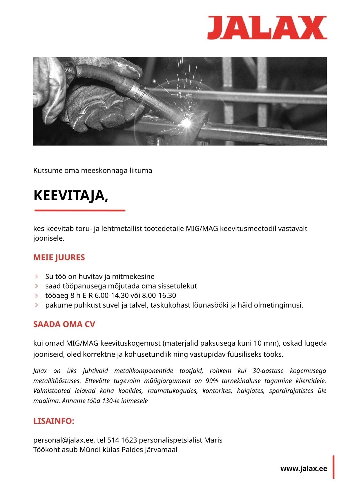 Jalax AS Keevitaja