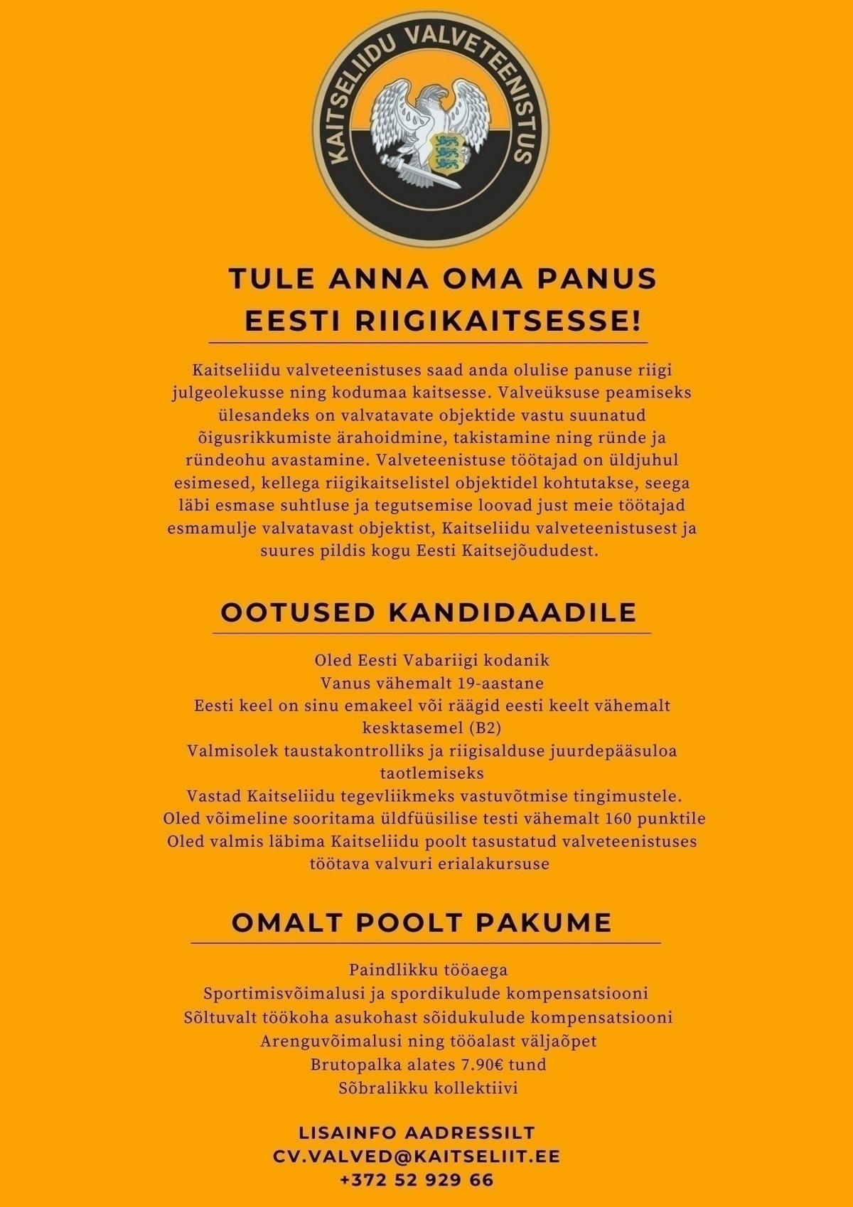 KAITSELIIT VALVEÜKSUSLANE