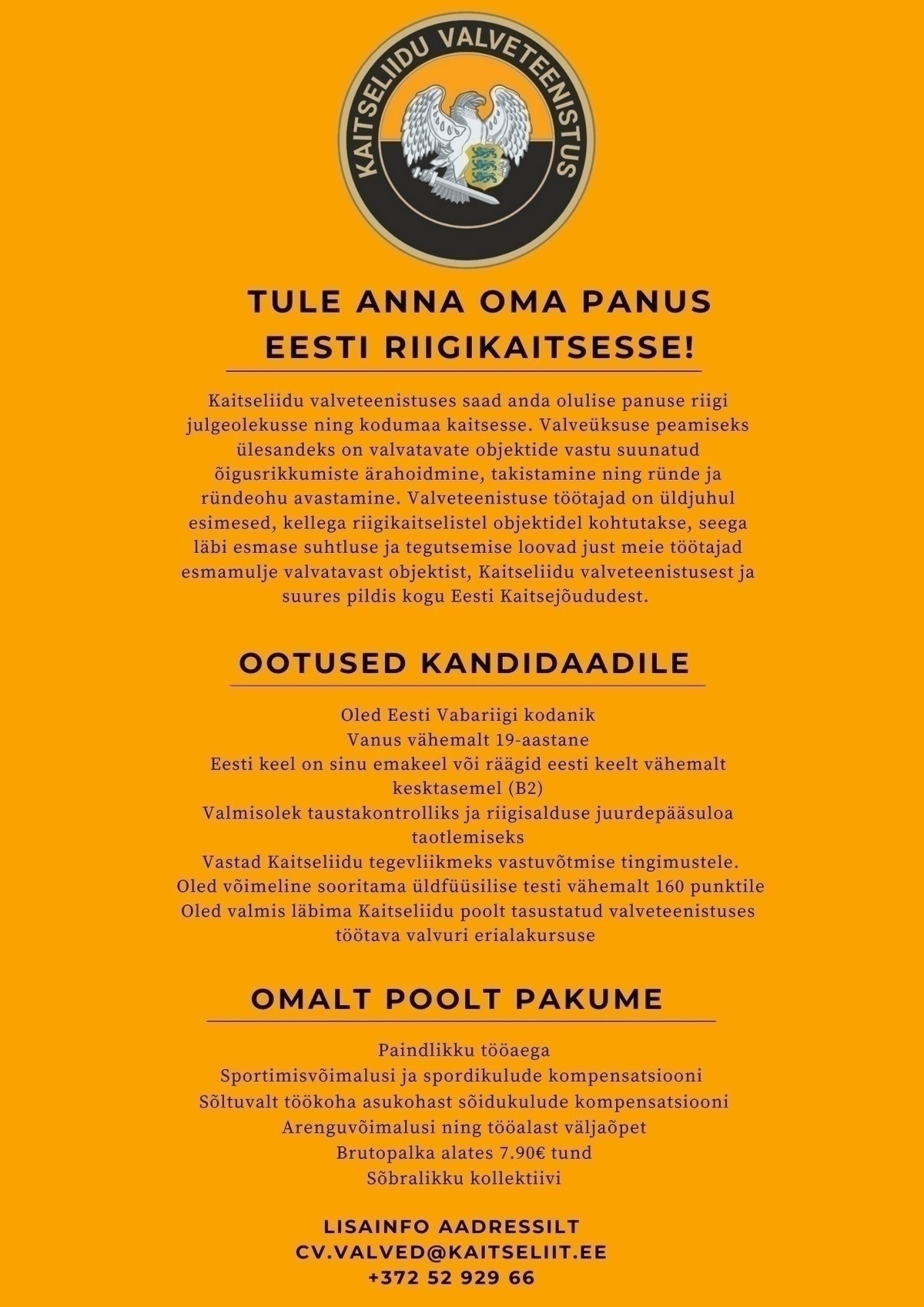 KAITSELIIT VALVEÜKSUSLANE