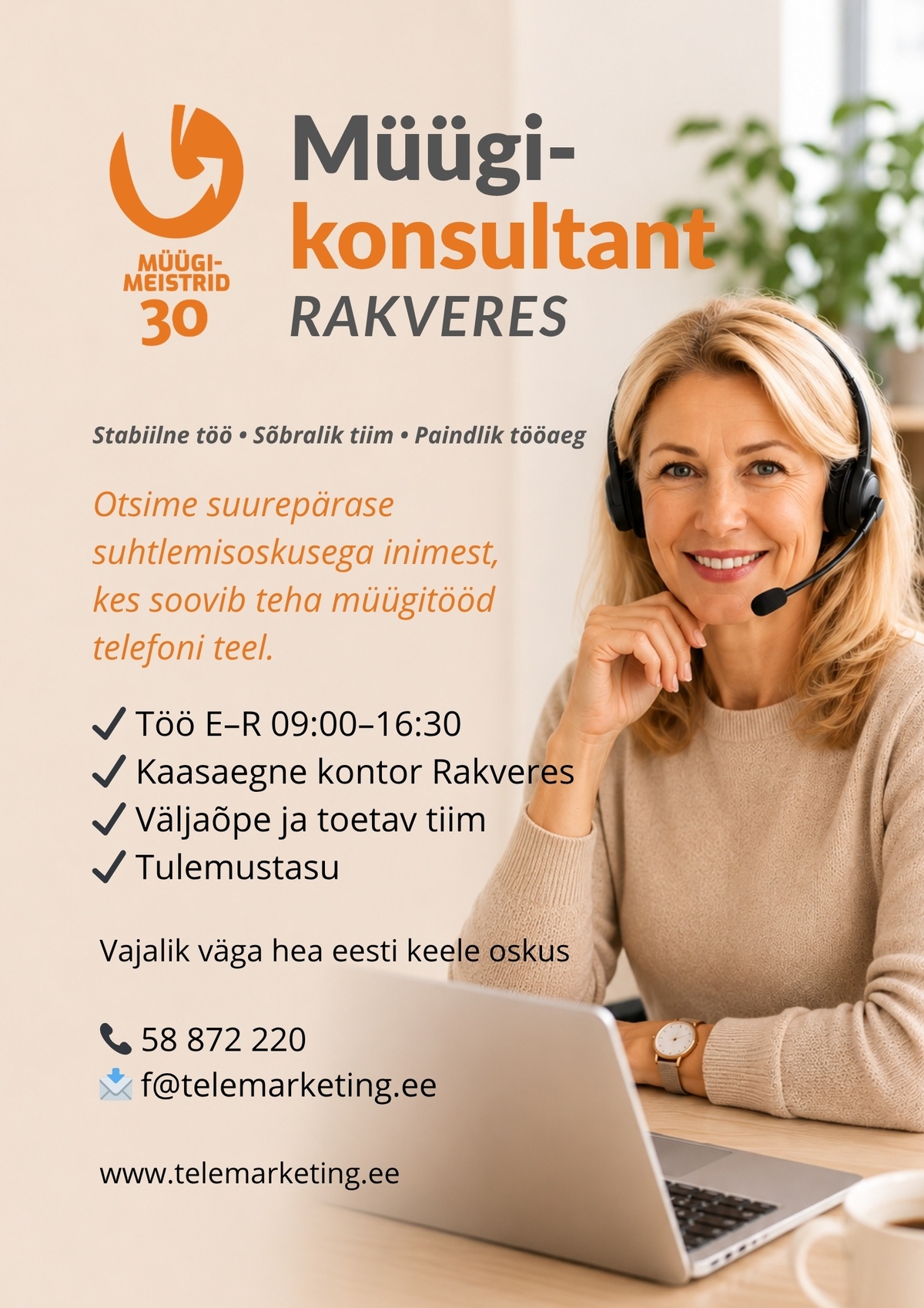 Müügimeistrite AS Müügikonsultant Rakveres