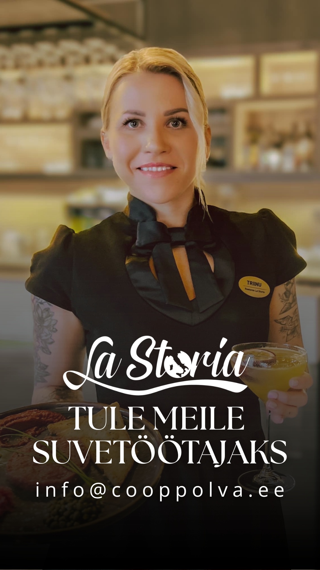 Coop Põlva Tarbijate Ühistu Särasilme teenindaja suveks restoran La Storias
