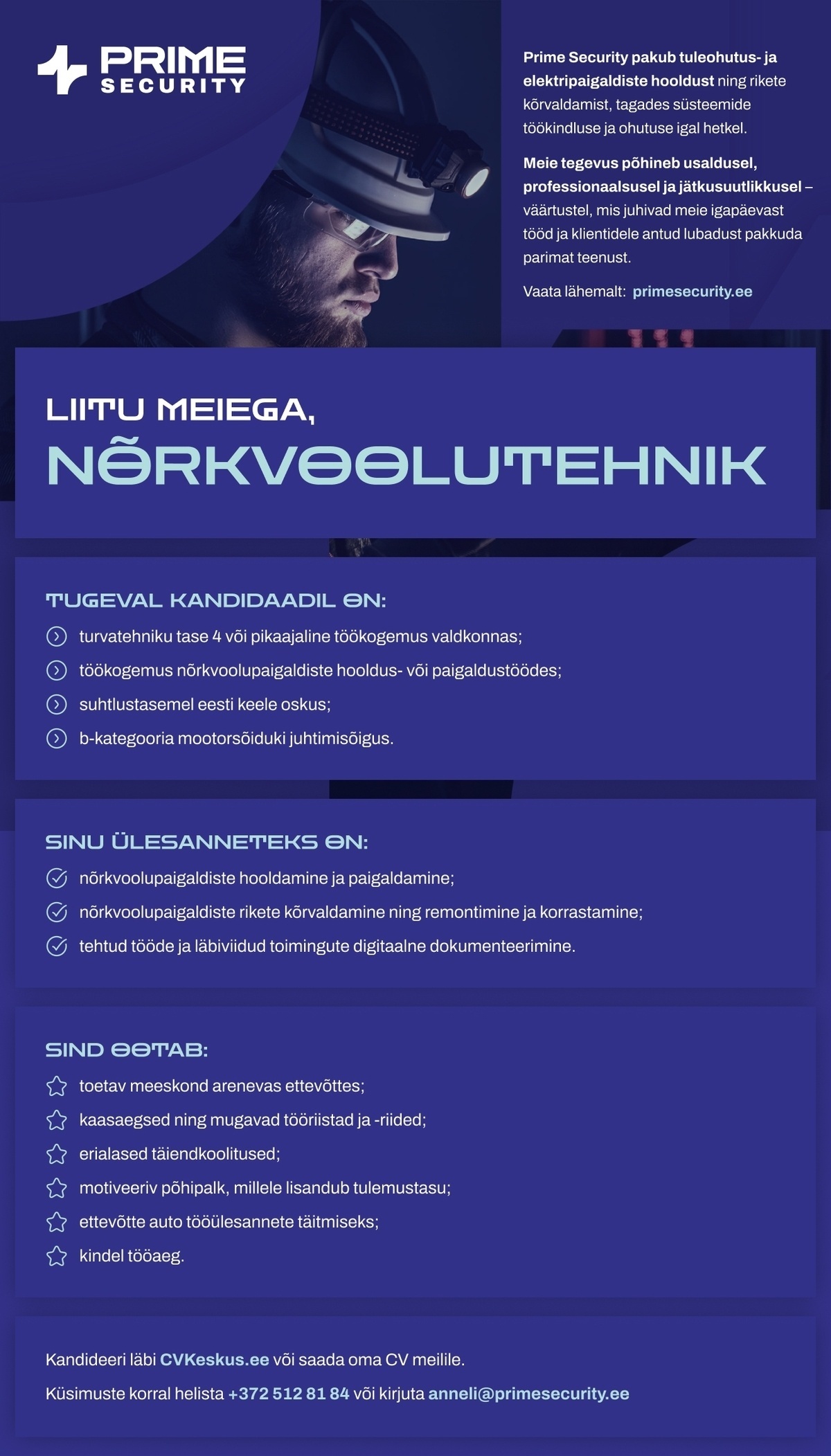 Prime Security OÜ NÕRKVOOLUTEHNIK