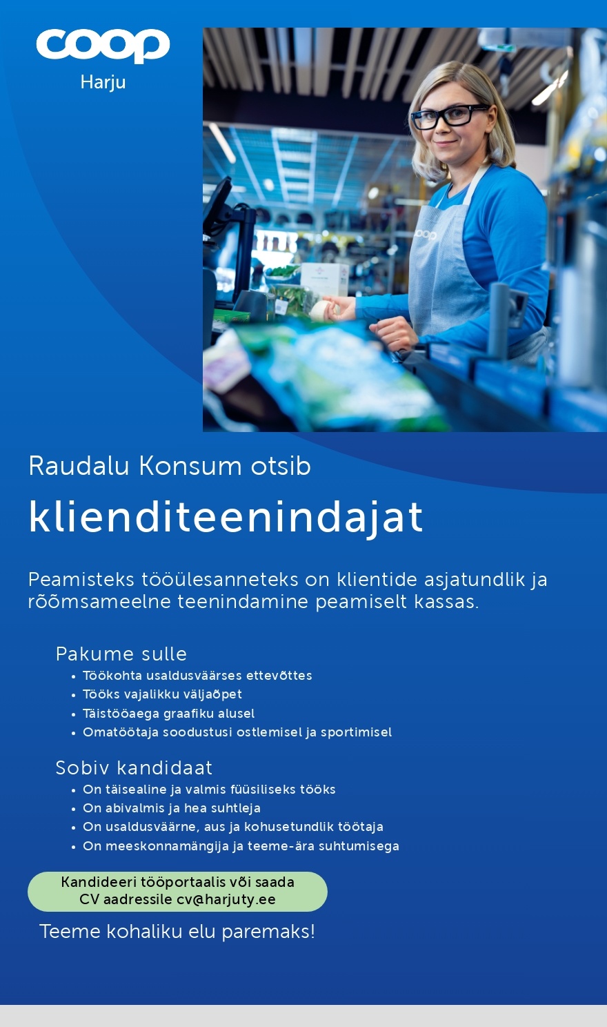 Harju Tarbijate Ühistu Klienditeenindaja Raudalu Konsumisse (Coop Harju)