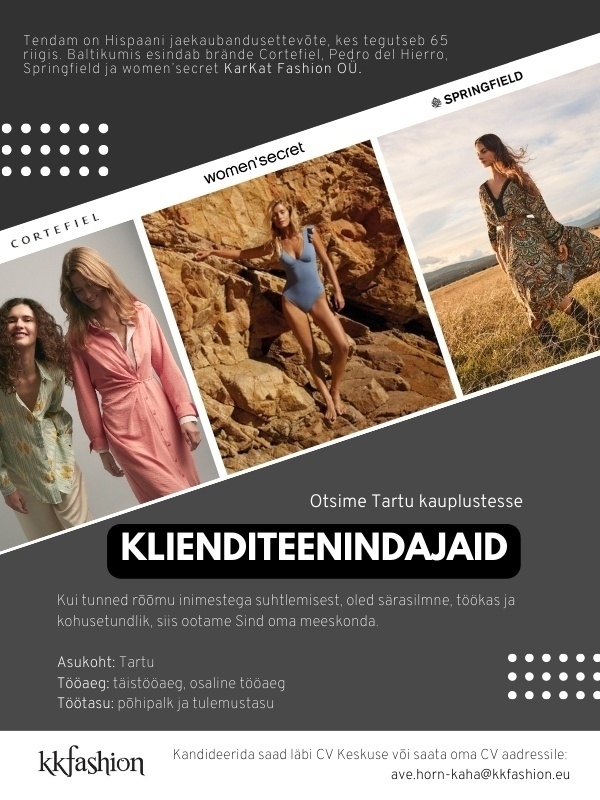 KARKAT FASHION OÜ Klienditeenindaja Tartu