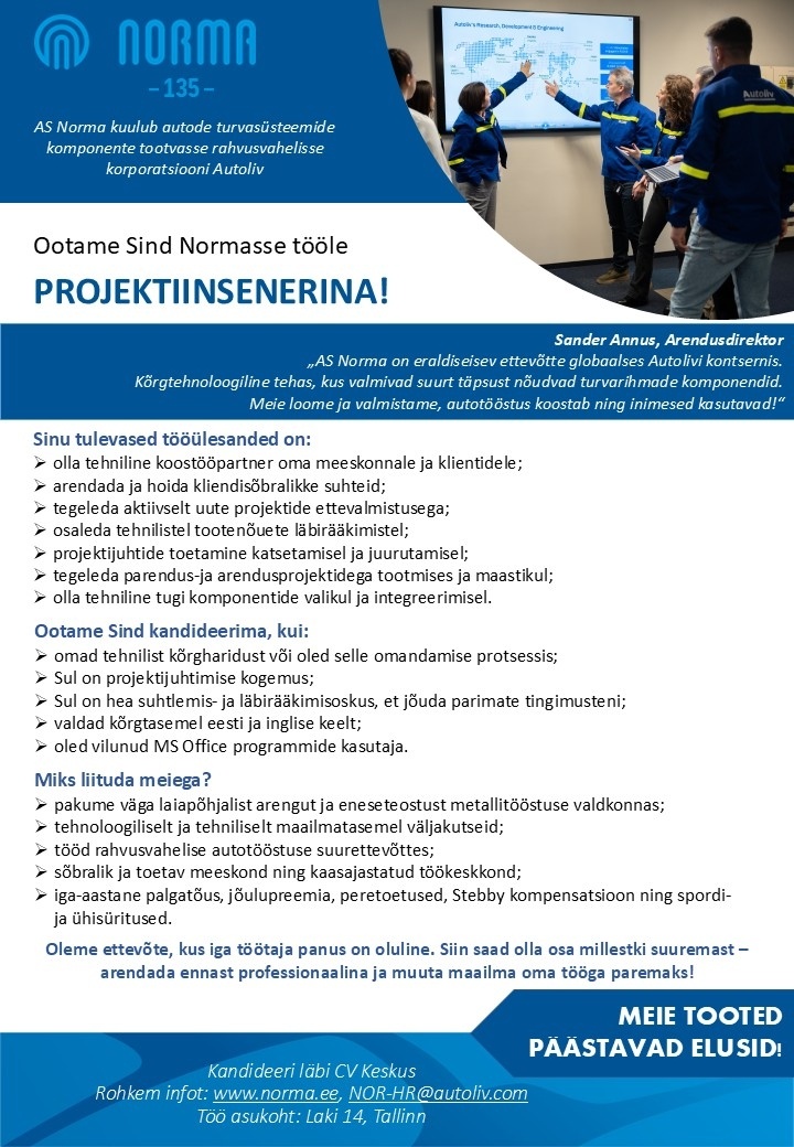 Norma AS Projektiinsener