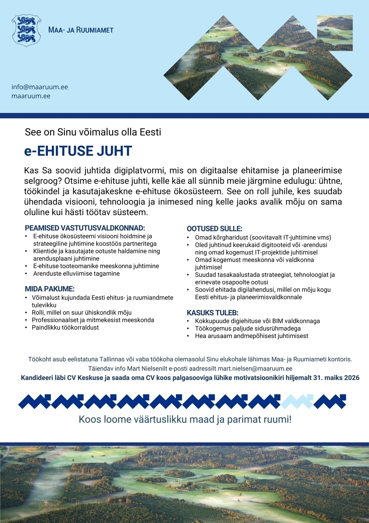 Maa- ja Ruumiamet E- EHITUSE JUHT