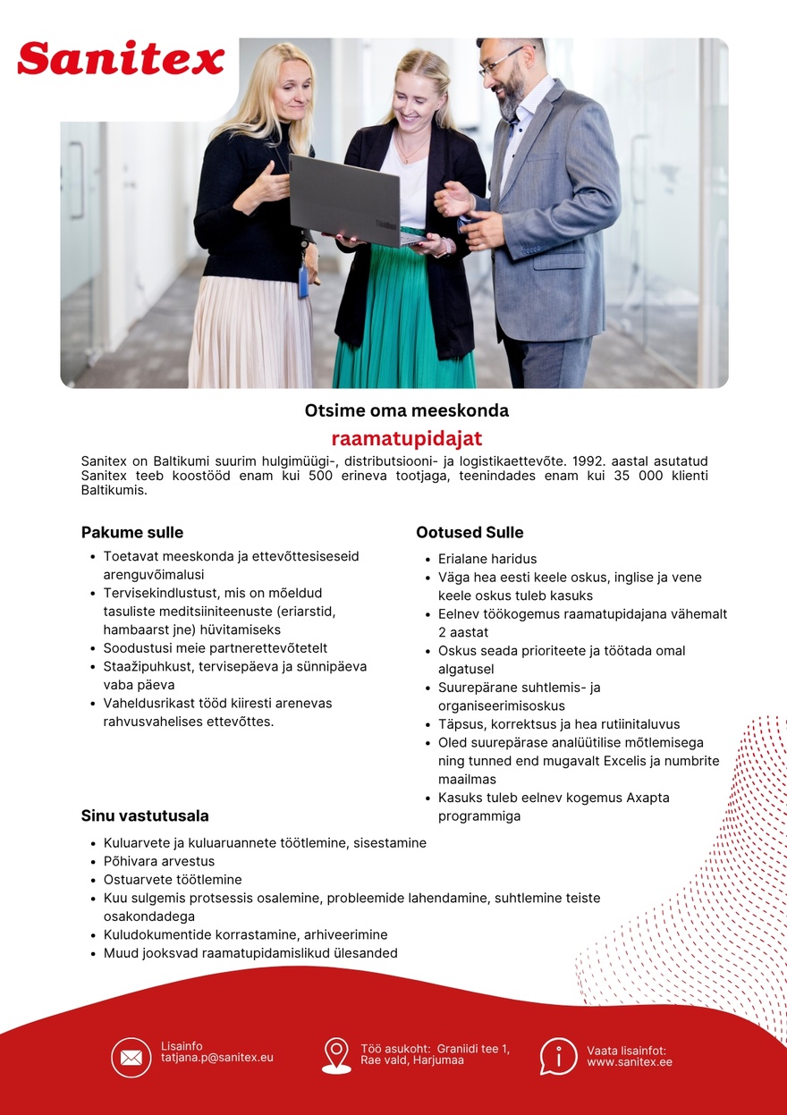 Sanitex OÜ Raamatupidaja