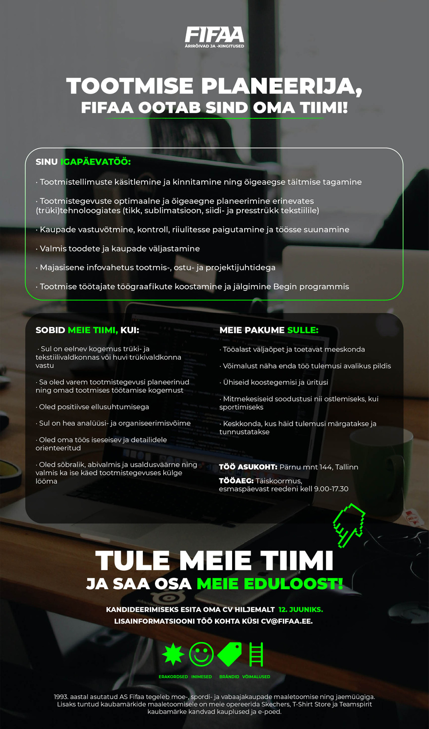 FIFAA AS Tootmise planeerija
