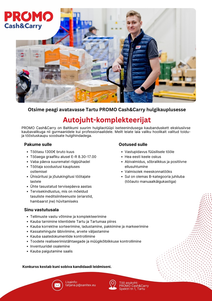 Sanitex OÜ Autojuht-komplekteerija