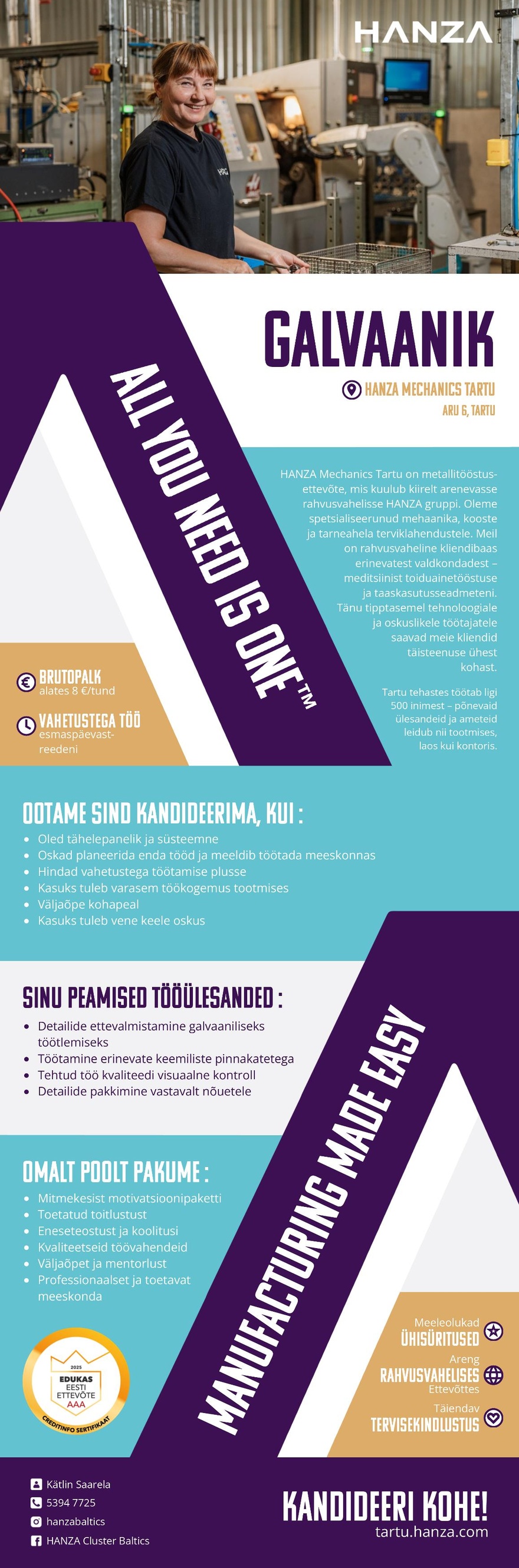 HANZA Mechanics  Tartu AS Galvaanik