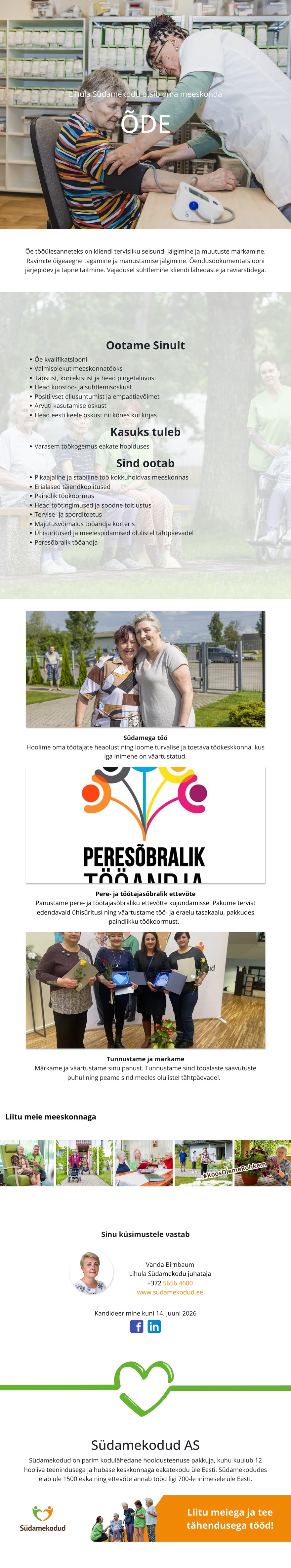 Lihula Südamekodu Õde Lihula Südamekodusse