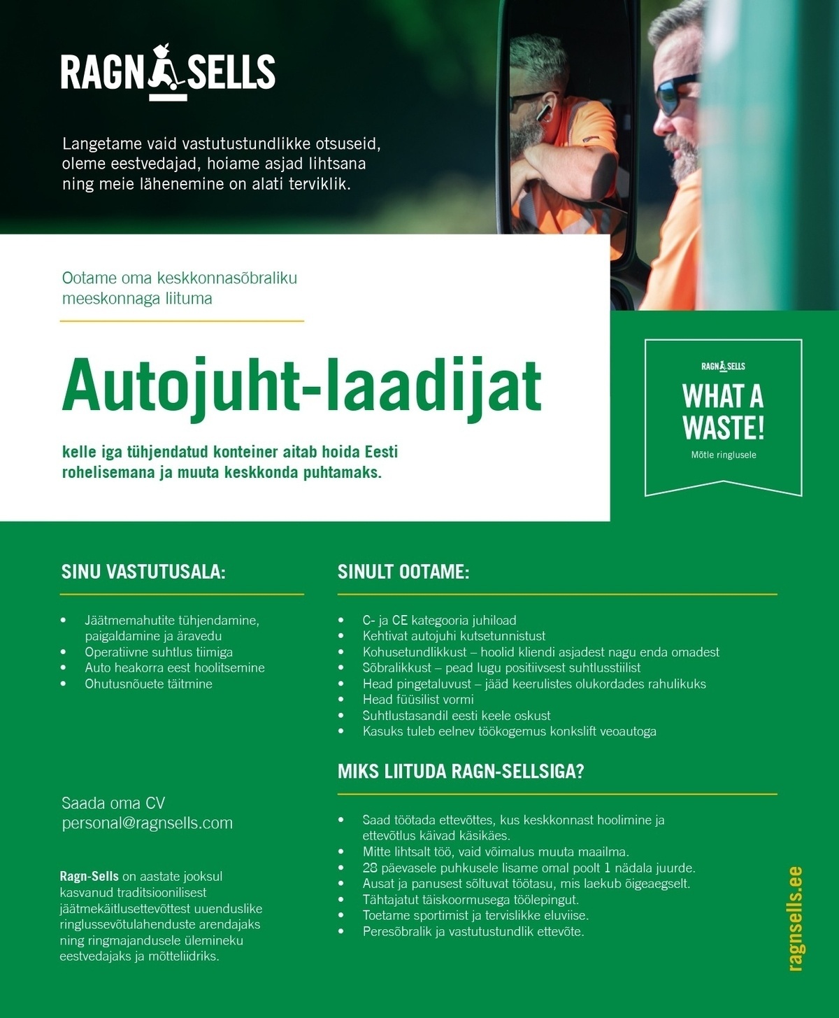 Ragn-Sells AS Autojuht-laadija