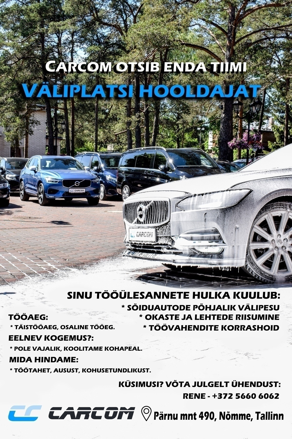 CARCOM OÜ Autopesija / väliplatsi hooldaja