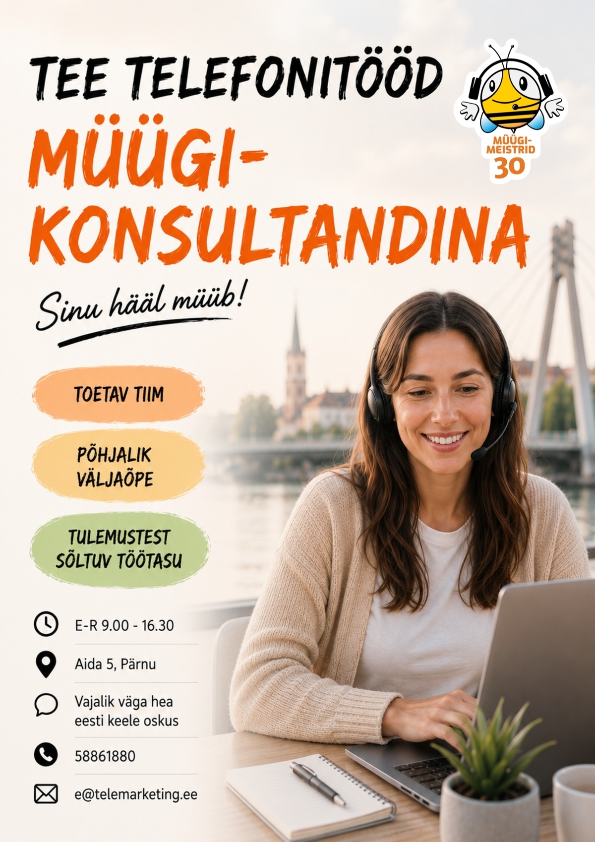 Müügimeistrite AS Müügikonsultant Pärnus (võimalus kaugtööks)