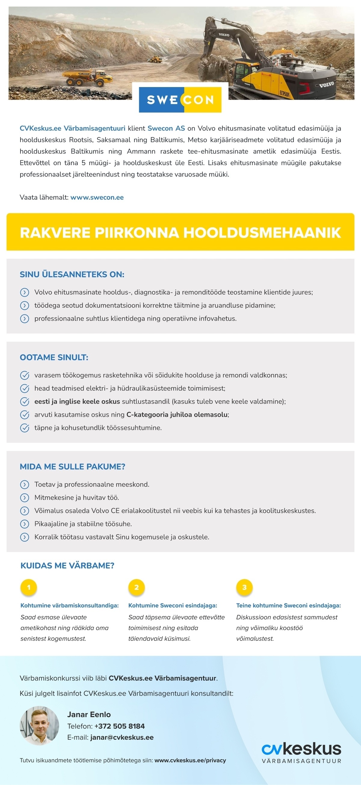 Swecon AS RAKVERE PIIRKONNA HOOLDUSMEHAANIK