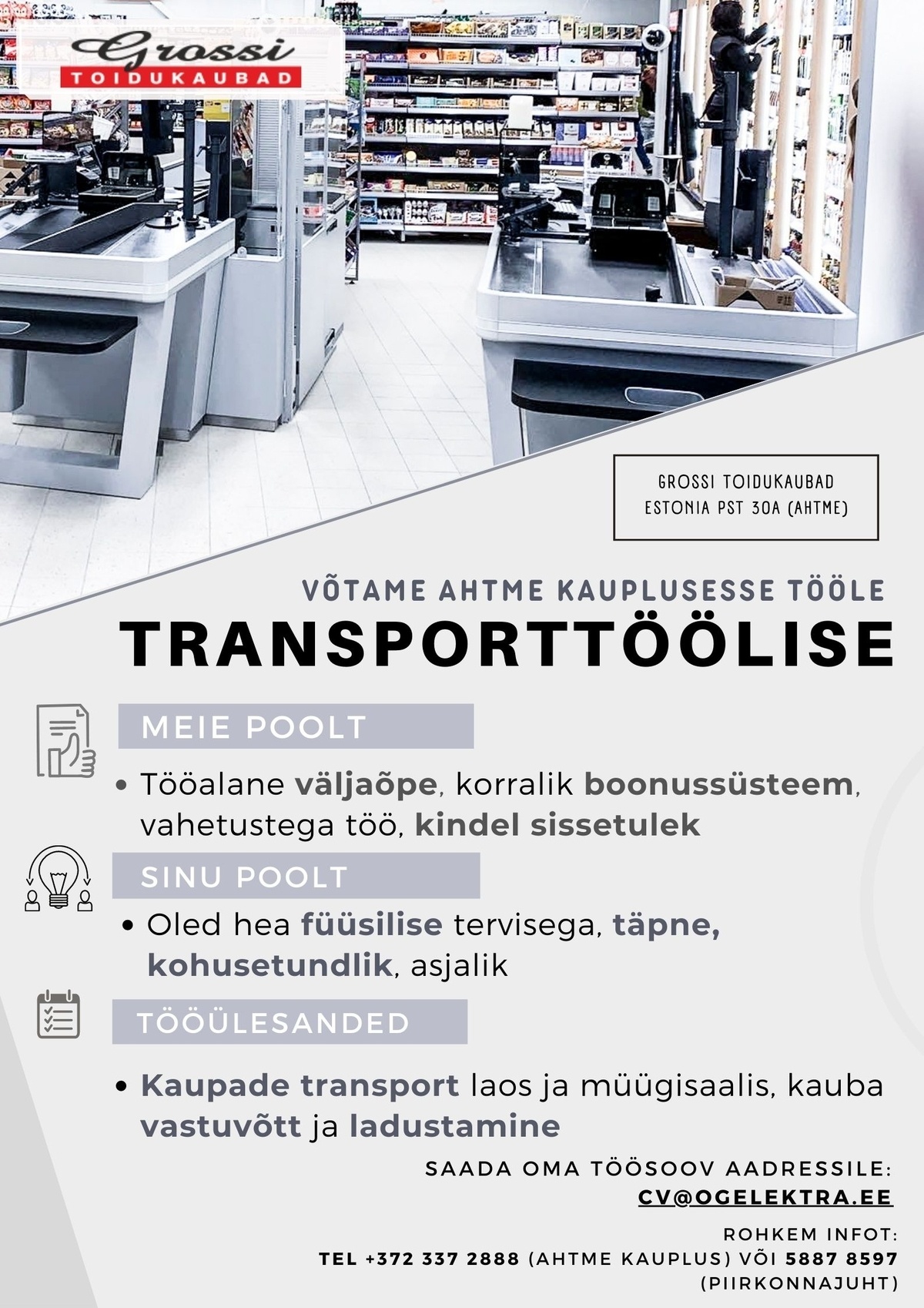 OG Elektra AS Transporttööline (Ahtme)