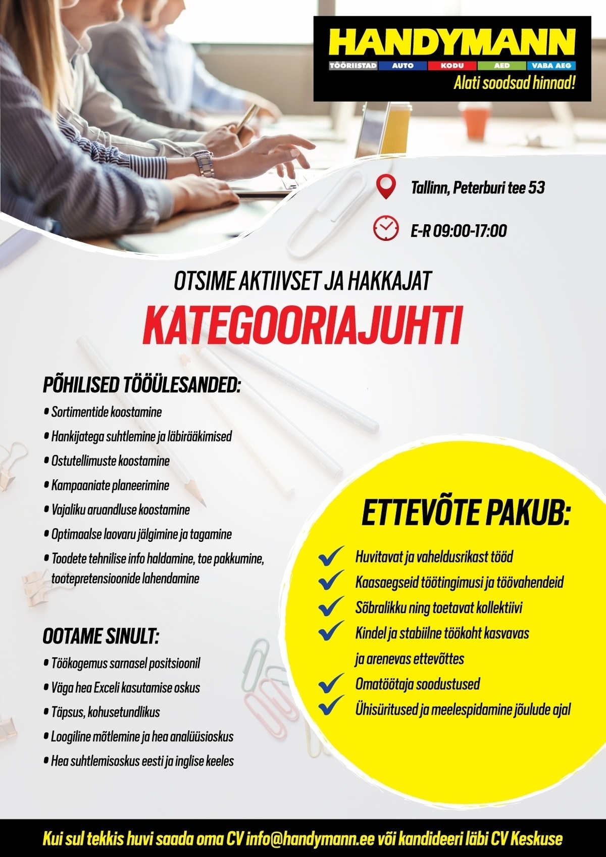 Handymann OÜ Kategooriajuht