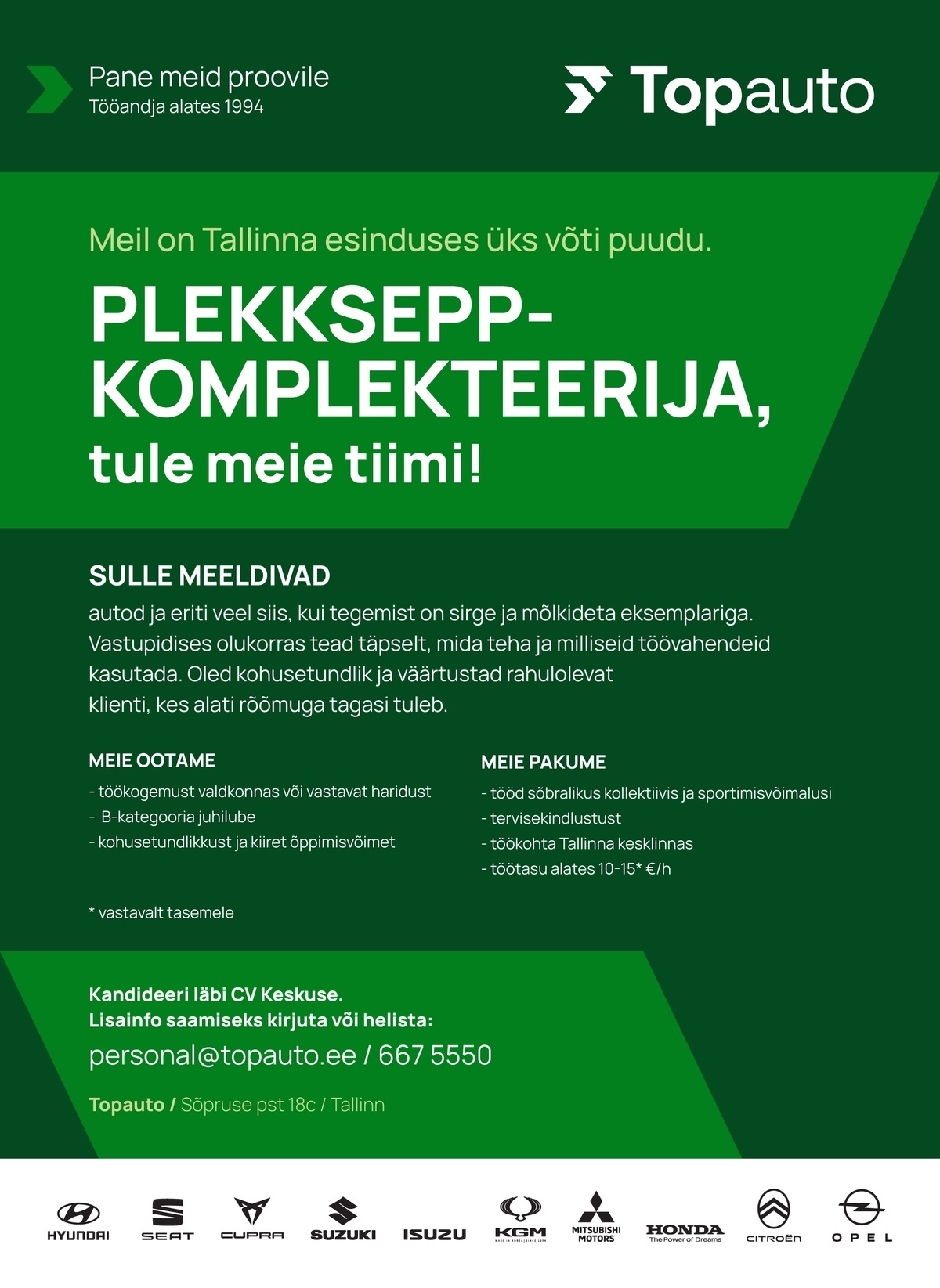 Topauto AS Plekksepp-komplekteerija