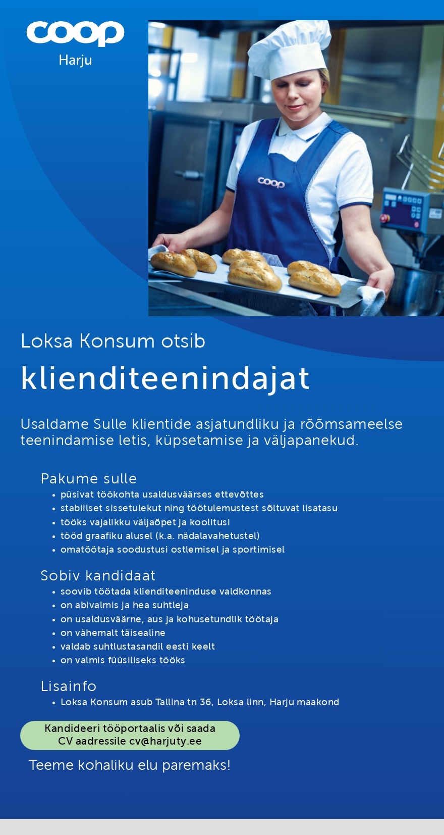 Harju Tarbijate Ühistu Klienditeenindaja Loksa Konsumisse (Coop Harju)