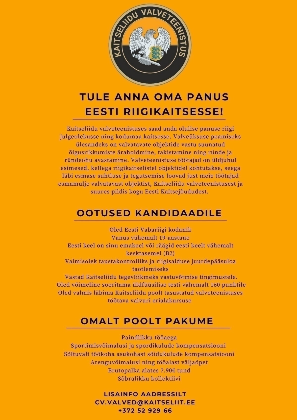 KAITSELIIT VALVEÜKSUSLANE
