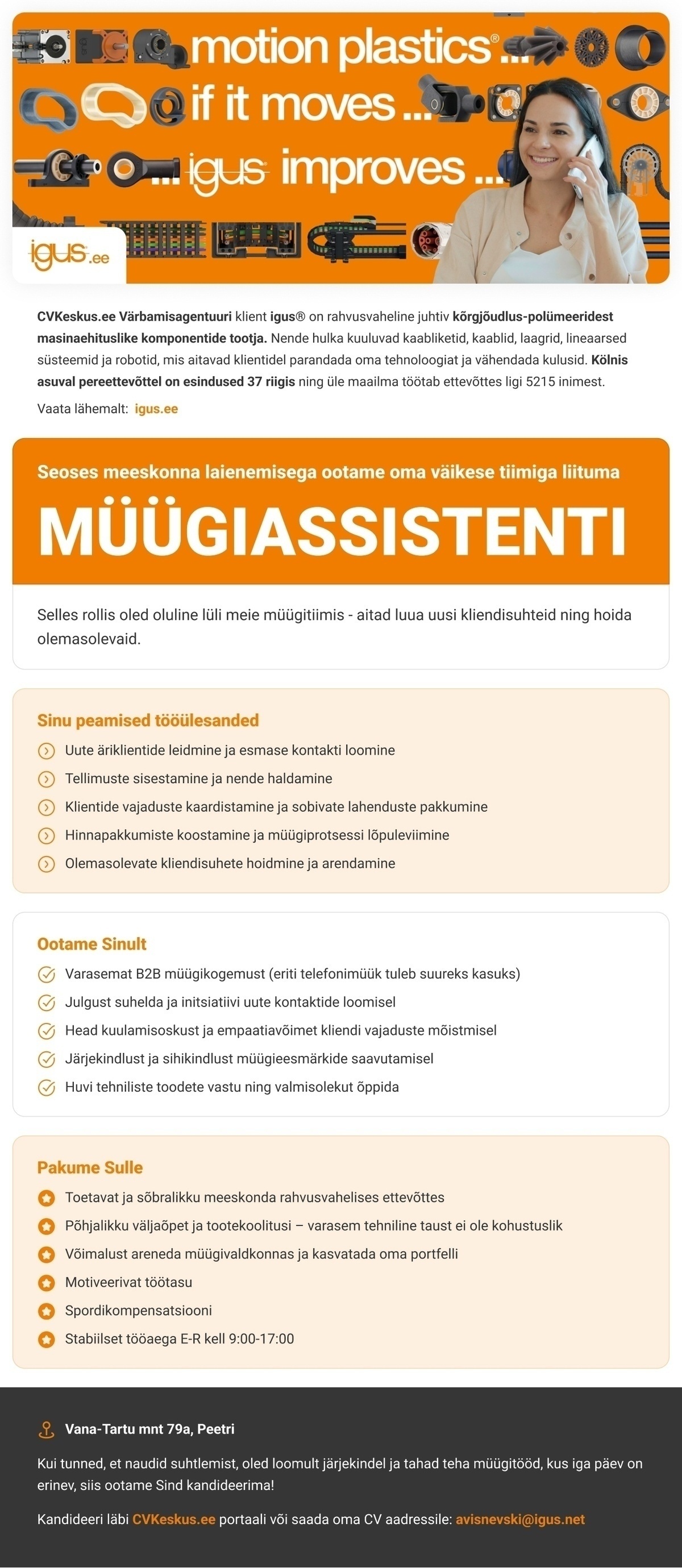 igus OÜ Müügiassistent