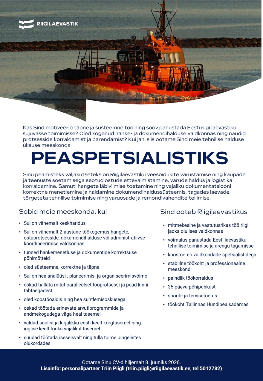 Riigilaevastik Peaspetsialist