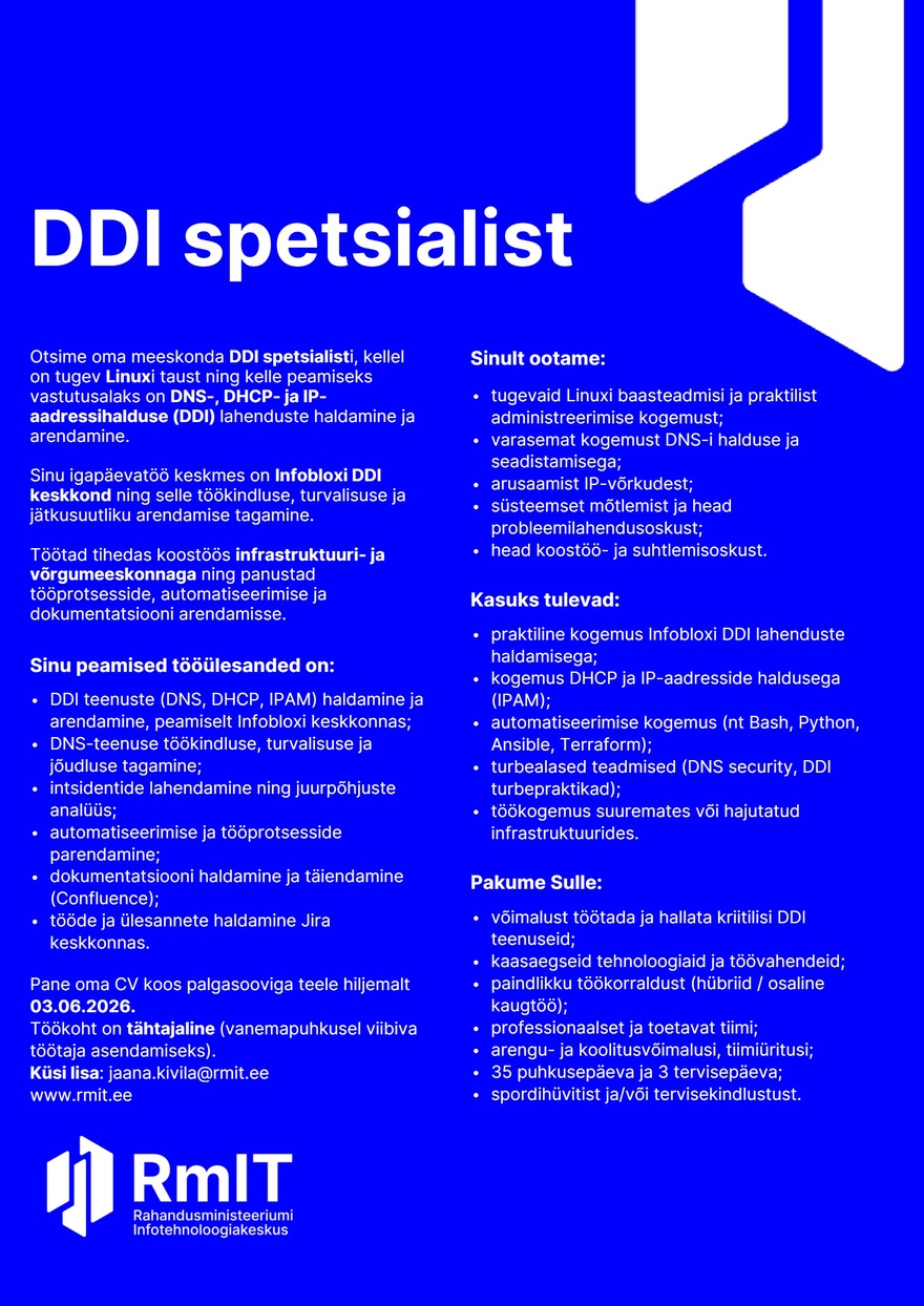 RmIT DDI spetsialist