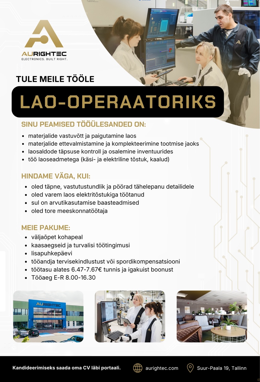 Aurightec Estonia AS Lao-operaator