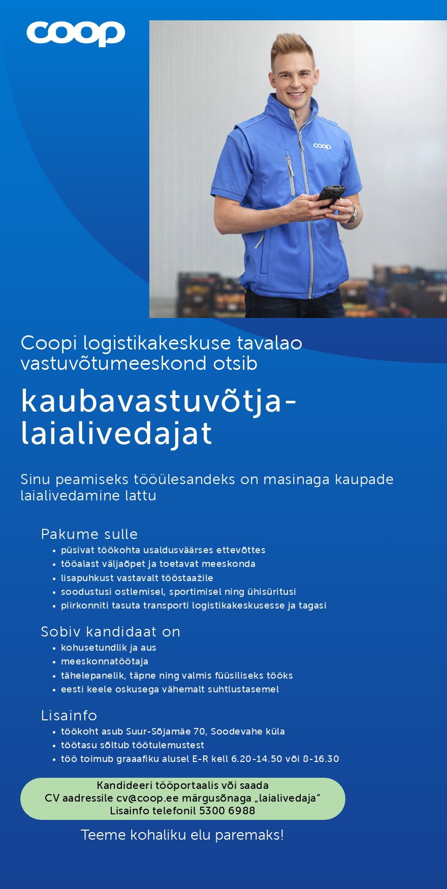 Coop Eesti Keskühistu Kaubavastuvõtja-laialivedaja