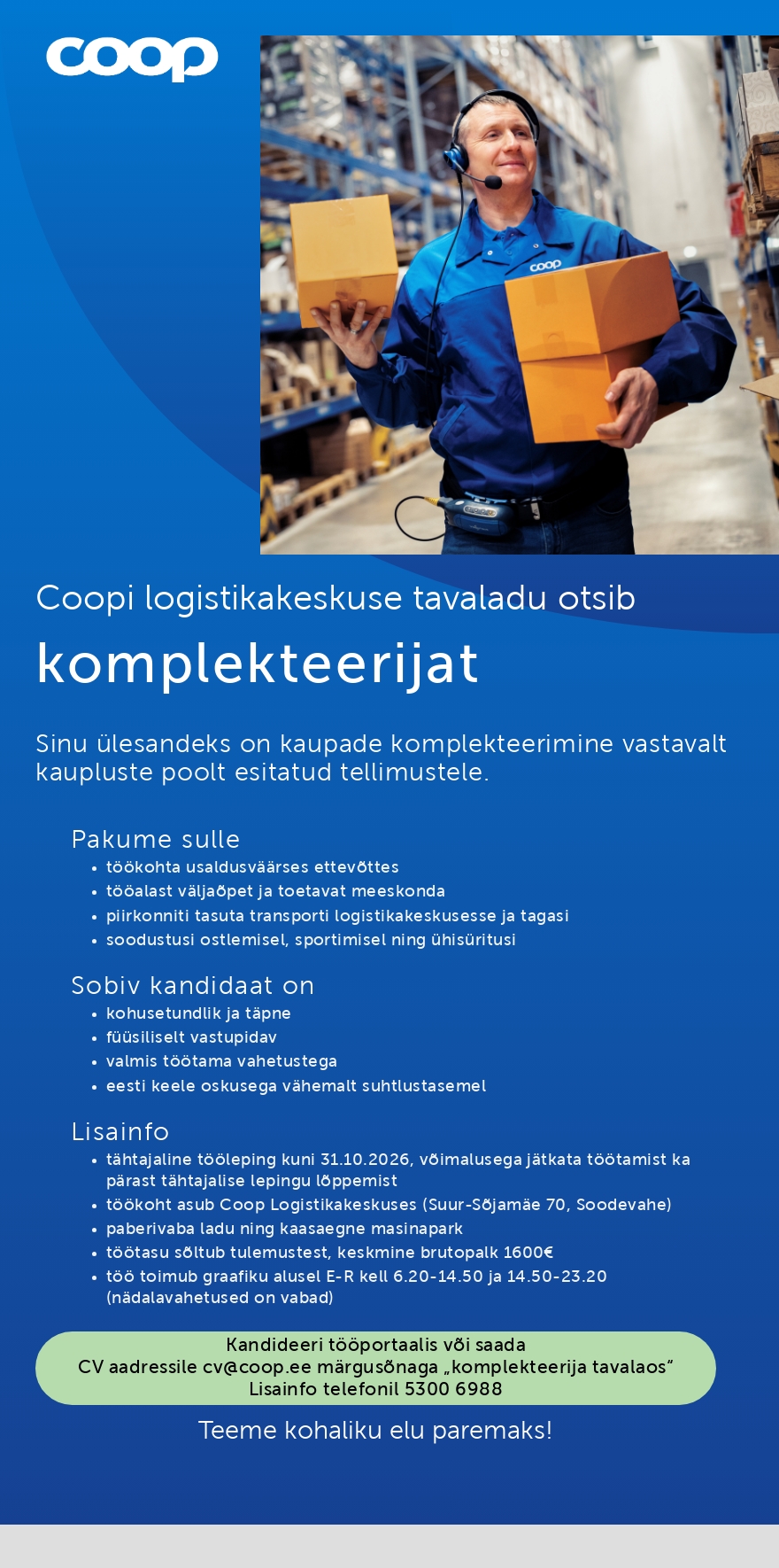 Coop Eesti Keskühistu Komplekteerija (kuni 31.10.2026)