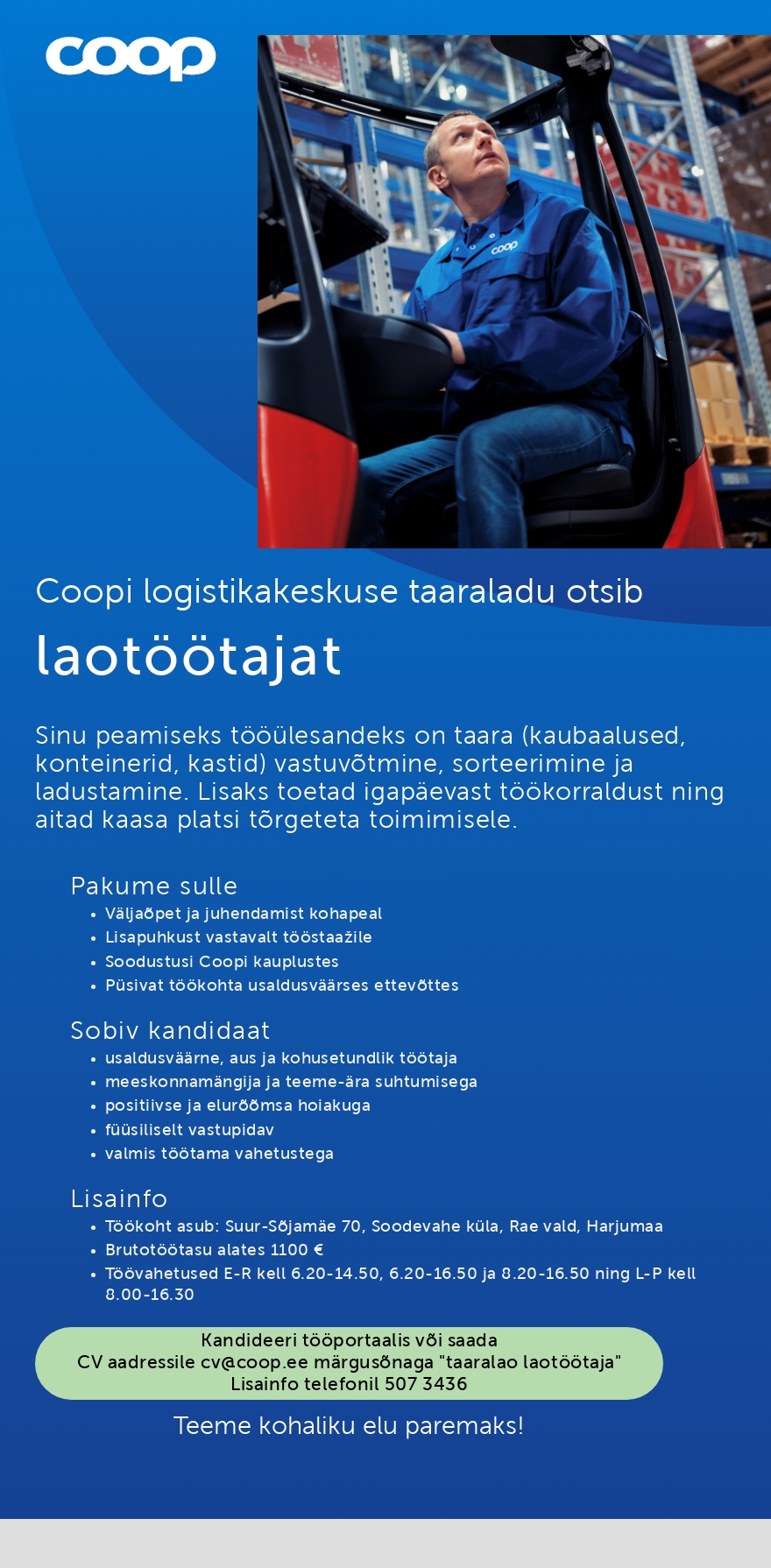 Coop Eesti Keskühistu Laotöötaja (taaraladu)