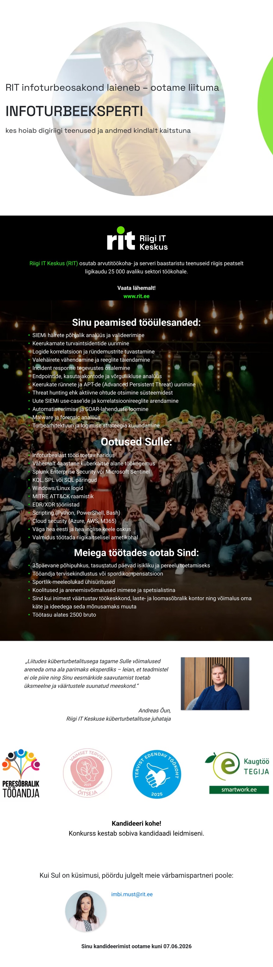 Riigi IT Keskus Infoturbeekspert