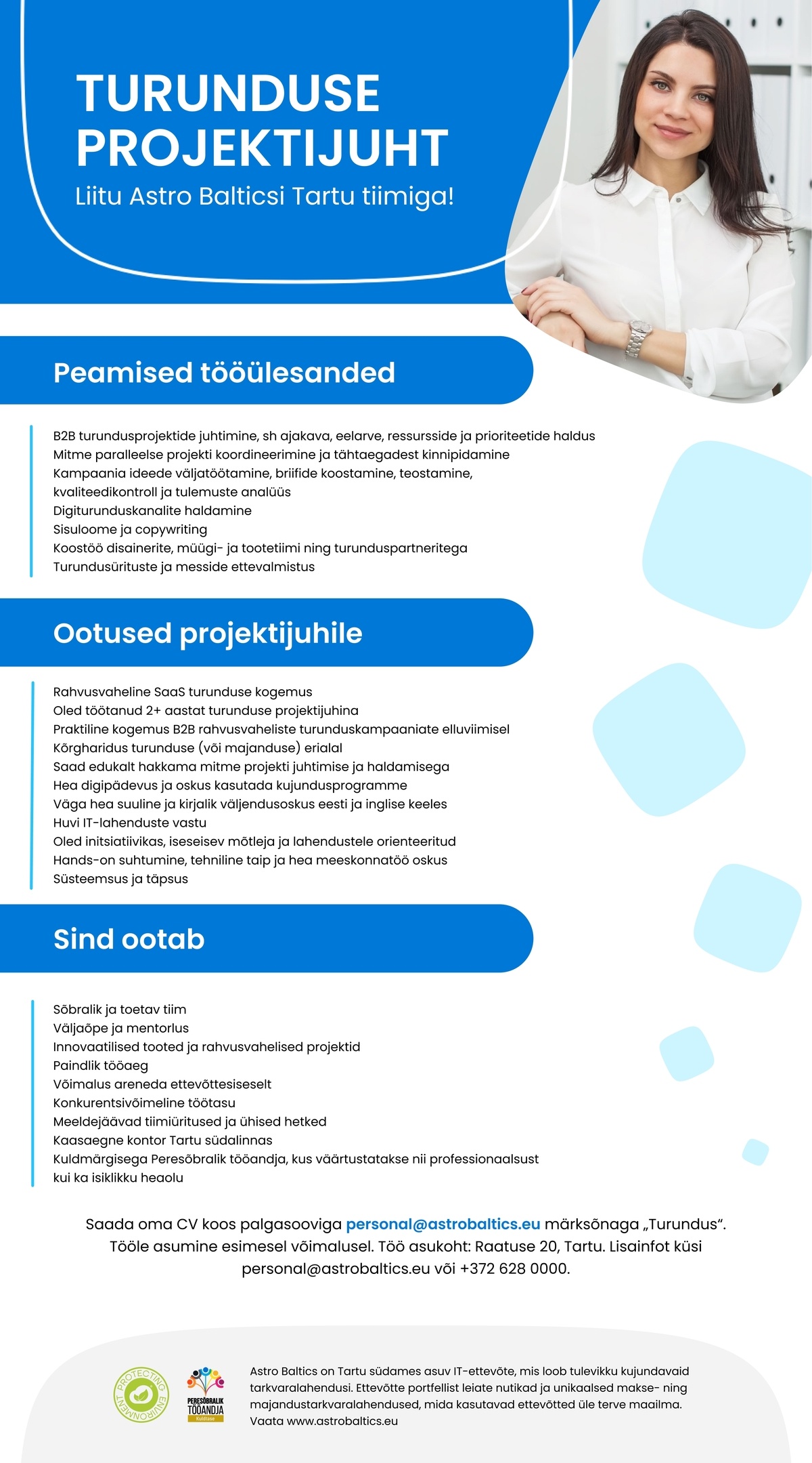 ASTRO BALTICS OÜ Turunduse projektijuht