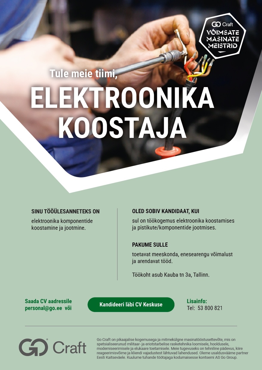 OÜ GoCraft Elektroonika koostaja