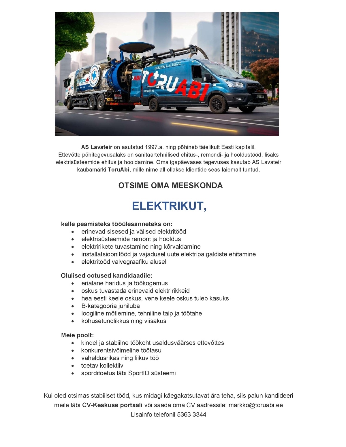 Lavateir AS Elektrik