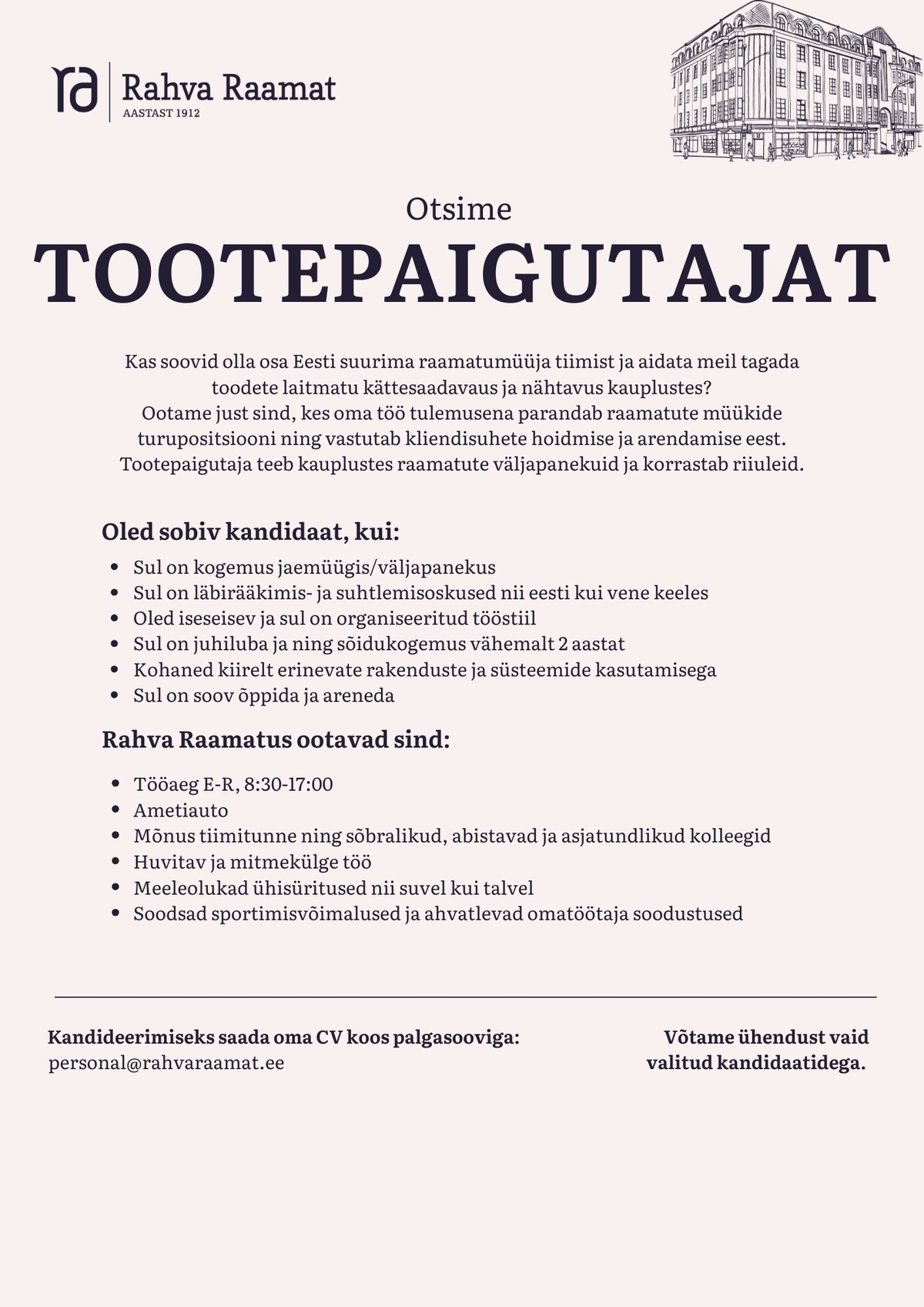 Rahva Raamat AS Tootepaigutaja