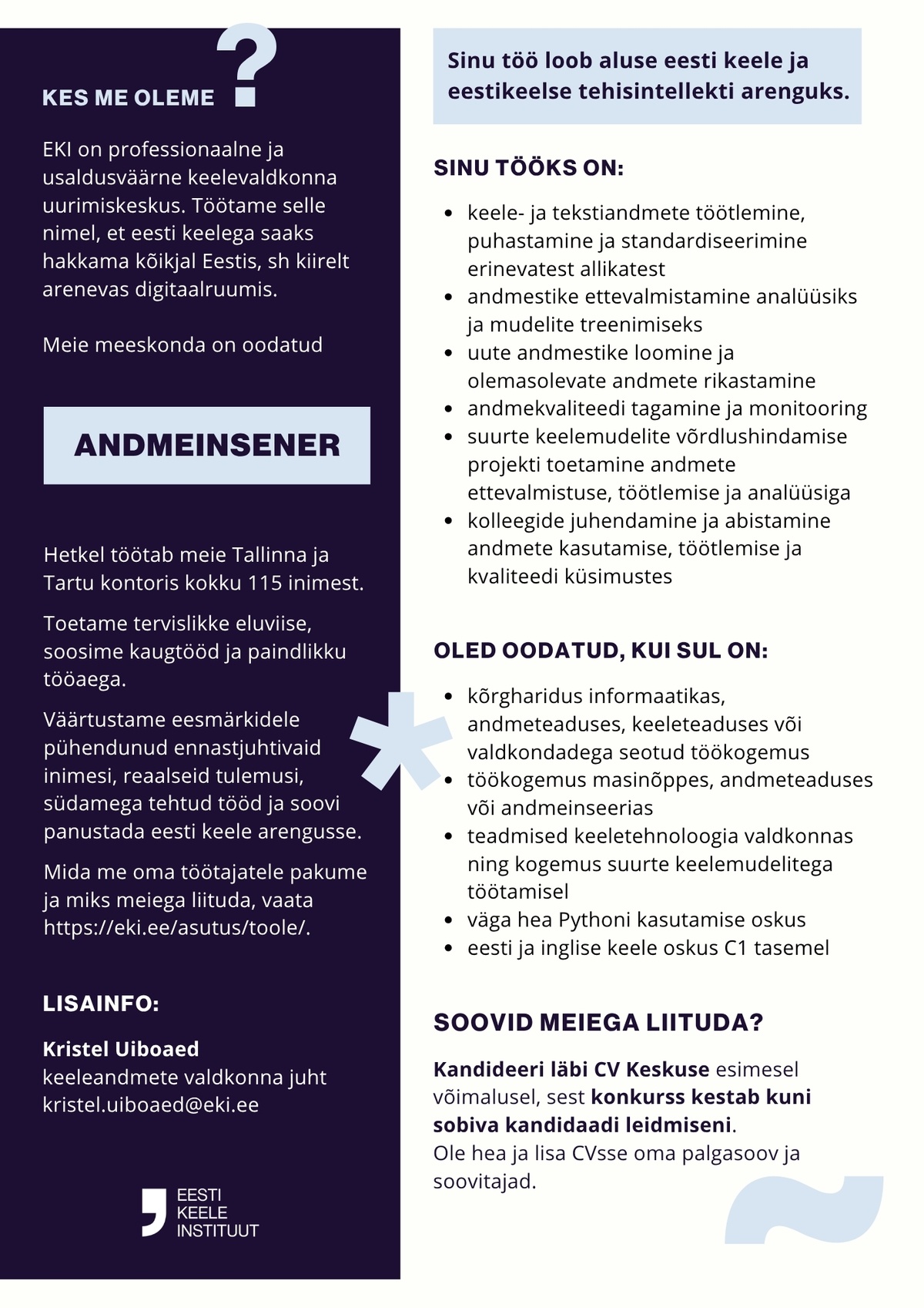 Eesti Keele Instituut Andmeinsener