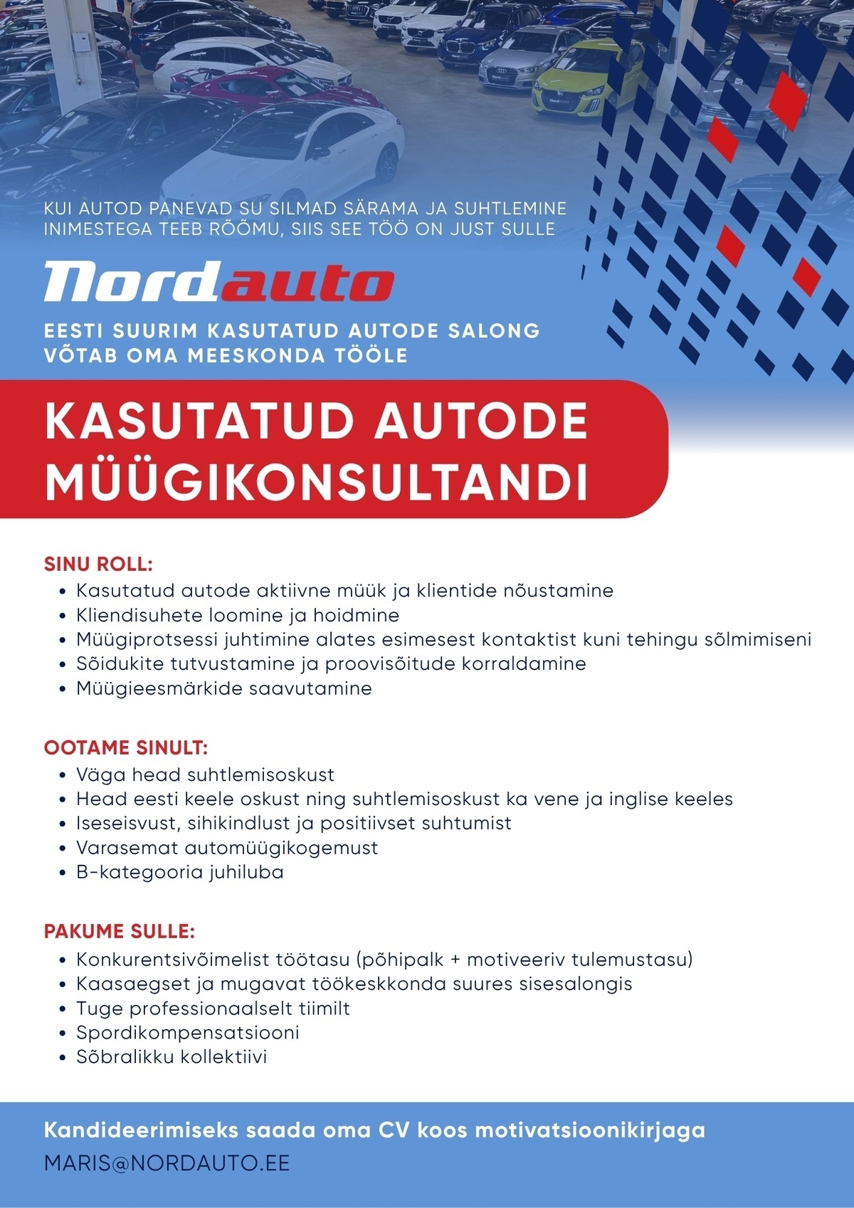 Nordauto grupp OÜ Kasutatud autode müügikonsulatant