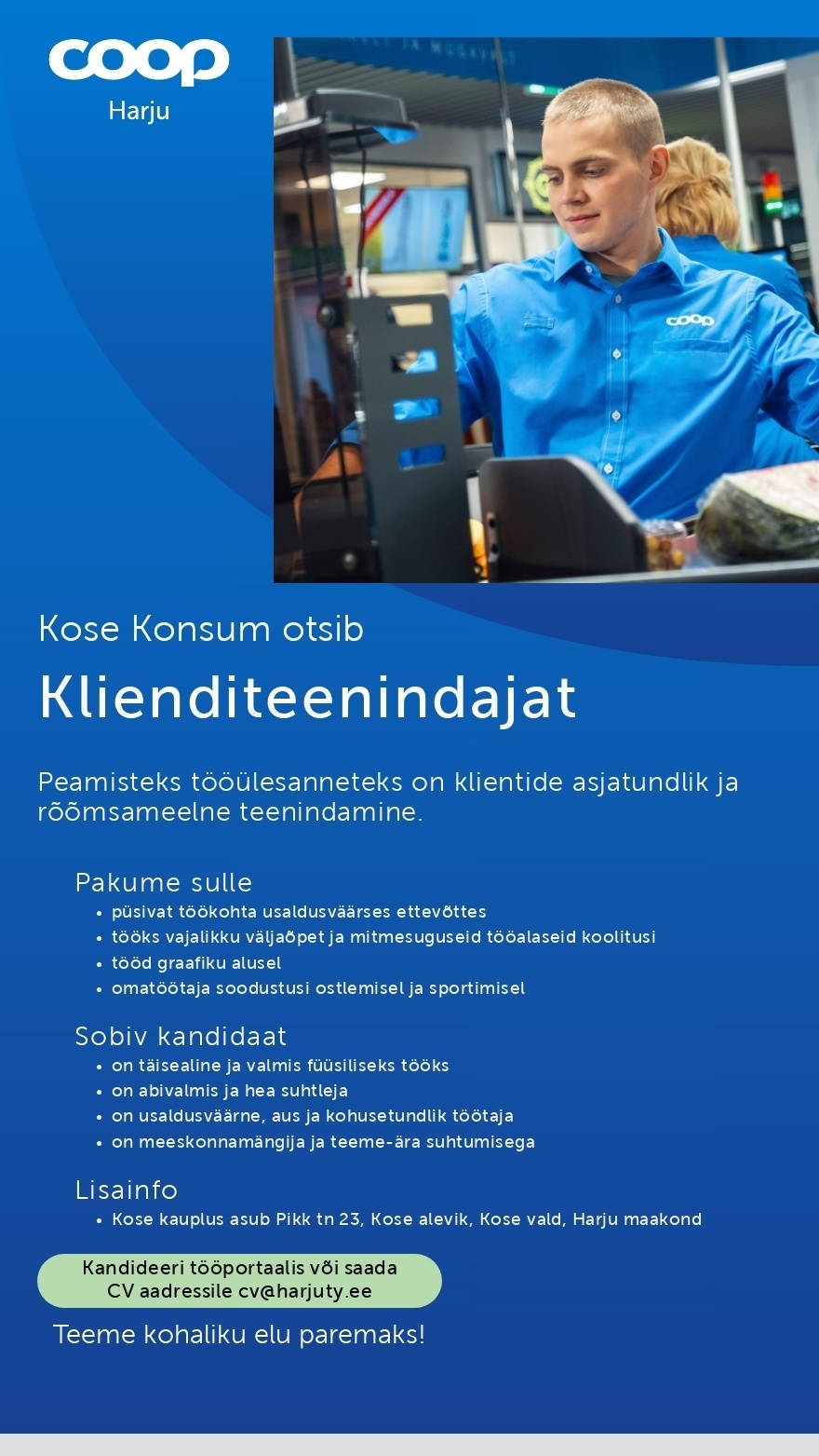 Harju Tarbijate Ühistu Klienditeenindaja Kose Konsumisse (Coop Harju)